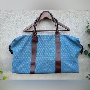 Vintage Dooney Bourke Blue Monogram Large duffel bag weekender luggage tote